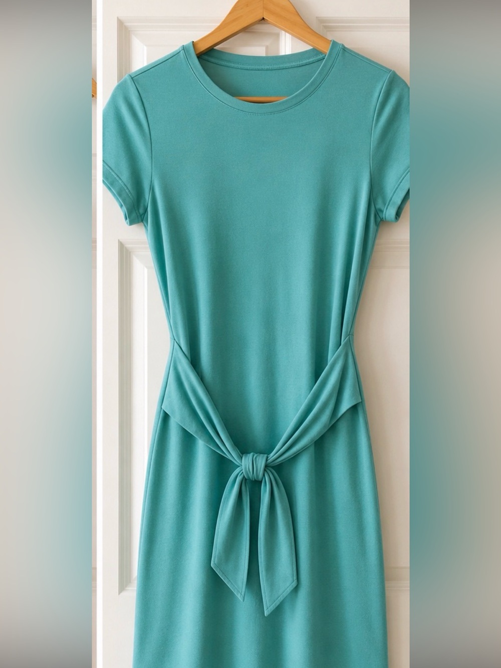 Express Turquoise Tie-Front Tunic